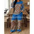 Women's Ethnic Long Sleeve Lace Trim Set 2026 | 2 Piece Outfit Set - White