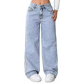 Casual Plus Size High Waist Loose Straight Leg Pants