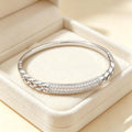 Overseas Pro Supply Niche Light Luxury Cubic Zirconia Bangle Premium Versatile Bracelet Fashionable Trendy Elegant Design Hand Jewelry