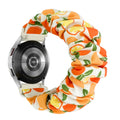 For Samsung Bracelet 20mm / 22mm Large Cord Flower Print Hair Tie Fashionable Personality Samsung Smart Watch With