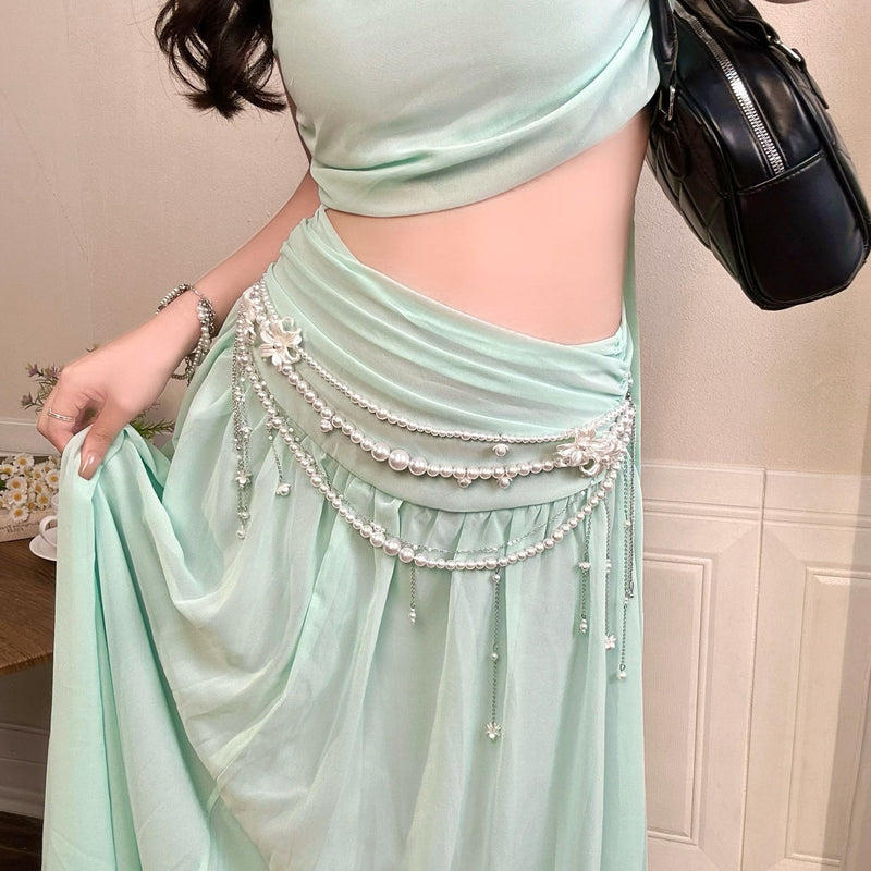 Women's New Chinese Bohemian Belt Skirt 2026 | Summer Mini Skirt - As Pictured
