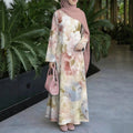 Women's Summer Office Long Sleeve Printed Set 2026 | 2 Piece Outfit Set - 3K6Y25MF26YTNSB221