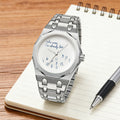 Cross-Border Hit Fashionable Personality Numbers Mens Watch Simple Trendy Glow Waterproof Steel Band No Engrave Degree Quartz Watch