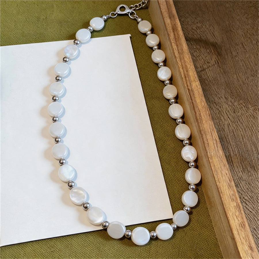 Round Shell Beaded Necklace - view 6