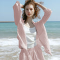 Summer Casual Tencel Lapel Collar Sun-Protection Cardigan + Shirt