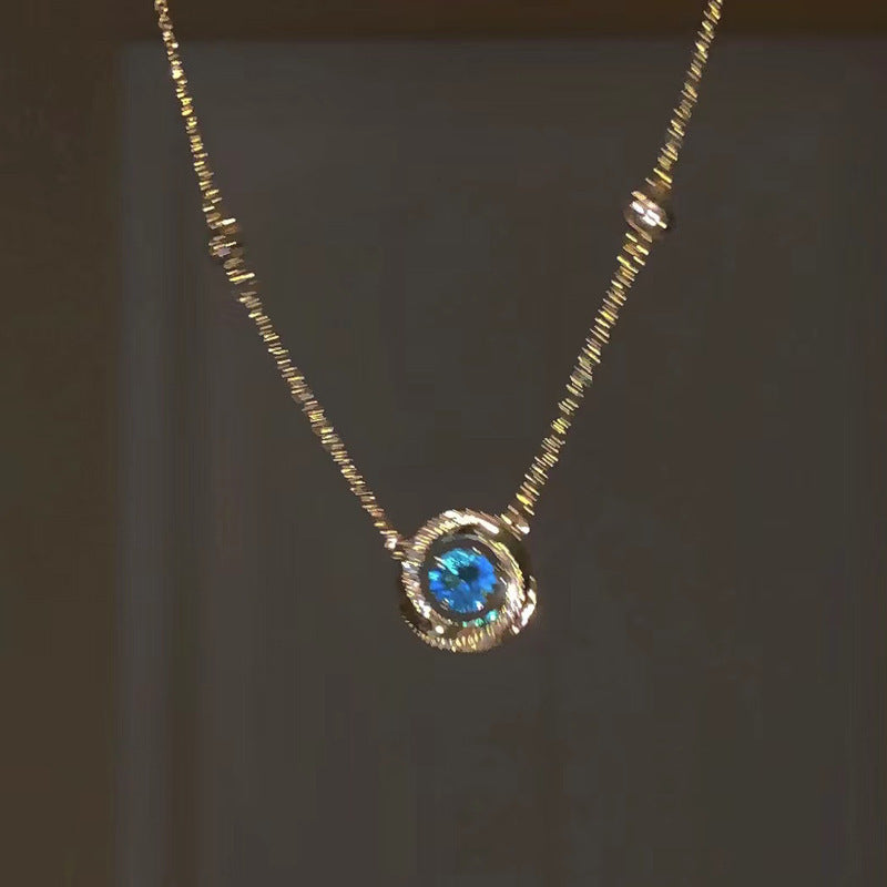 Korean Minimalist Silver Bow Pendant Necklace - view 9