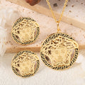 EU/US Import Necklace Trendy Personality Hip-Hop Fall Sky Portrait Pendant INS Necklace Earrings Set In Stock Set