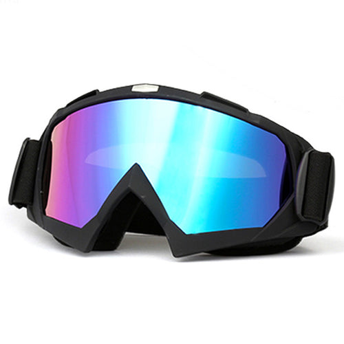Western Iridescent Motorcycle Goggles - Wind Protection