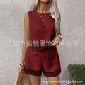 Women's Ethnic Retro Embroidered Lightweight Tank Top 2-Piece Set 2026 - CD-1