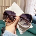 Women Sunglasses Sir Trendy New Polarized Sunglasses Sun-Proof Fashionable Influencer Style Tea Premium UV-Proof