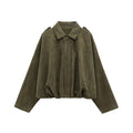 Women's Fall-Winter Casual Batwing Sleeve Loose Jacket + Top 2026 - Olive Green