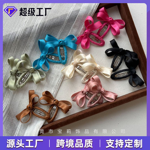 Gem Li Custom Bow Kids Hair Accessory Girls bb Clip Girl Cute Fringe Clip Side Clip Versatile Head Accessory