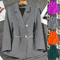 Women's Fall Elegant Slimming Blazer + Top 2026 | Casual Blouse - Houndstooth Blazer