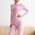 Women's Sporty Long Sleeve Set 2026 | 2 Piece Outfit Set - Black
