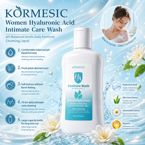 KORMESIC透明质酸钠女性私密护理洗液柔润表层轻柔清洁工厂批发