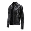 Women's Fall Casual Stand Collar Fitted Jacket 2026 | Trendy Jacket - Black