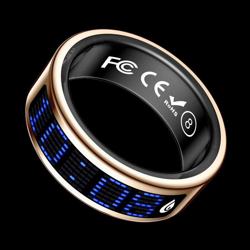 New smart screen display ring heart rate blood oxygen sleep health monitoring sports step counting photo waterproof ring