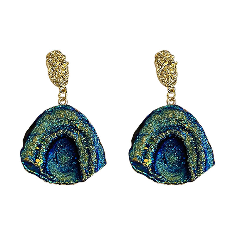 Heart and Flower Geometric Statement Earrings - view 5