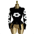 Cross Pendant Distressed Fringe Knit Pullover Sweater, Dark Style