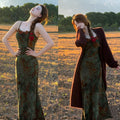 New Chinese Style Camisole Dress, Two-Piece Long Dress Set