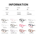 Anti-Blue Square Frame Plano Women Contrast Stud Simple Slender Stylish Glasses Frame Western Trendy Frame