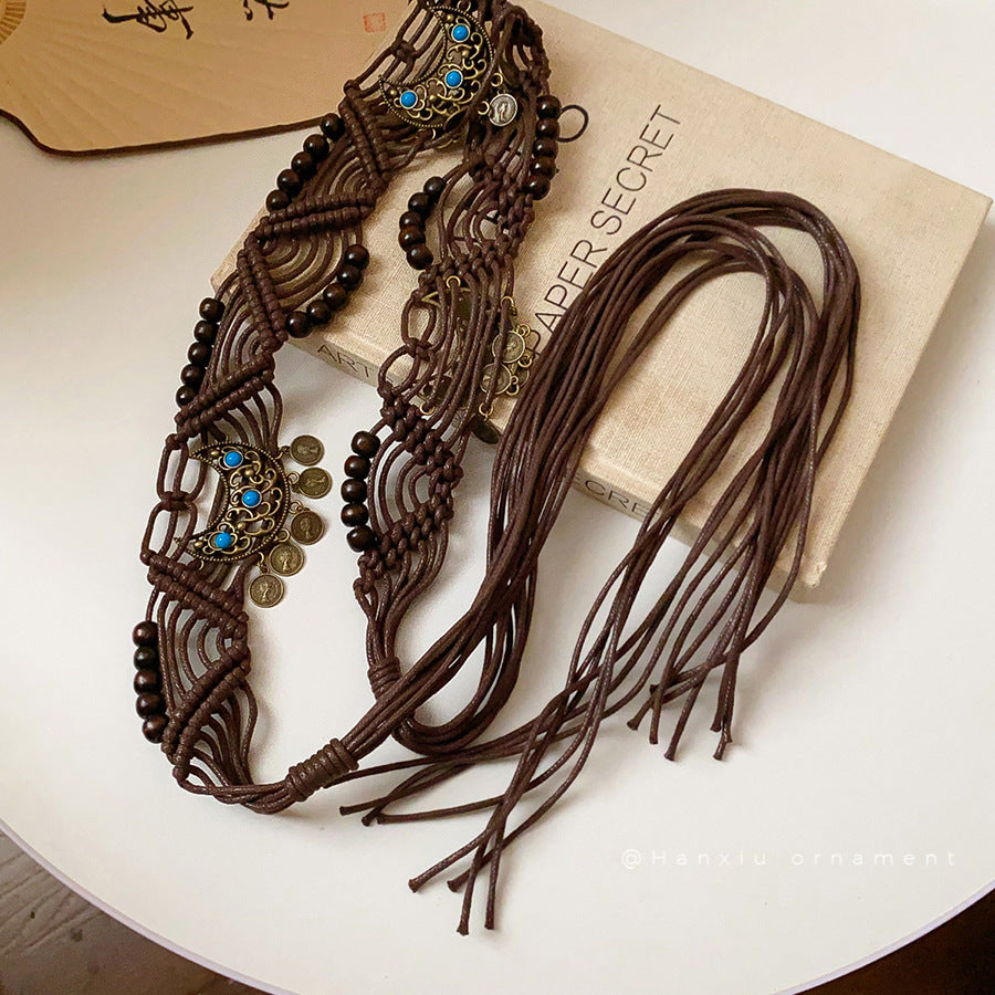 Bohemian Wooden Bead Waist Chain Belt - view 4
