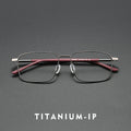 Ultra-Light Pure Titanium Glasses Frame P8750JS Men Big Face Formal Frame Minimalist Gold Silk Super Spring Leg Glasses Wholesale
