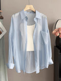 Women's Summer Casual Fashion Tencel Sun-Protection Lightweight Cardigan + Shirt + Ja - White