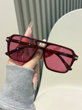 4 Pieces Pair Bridge Oversized Women Premium Overseas Sun-Proof Sunglasses UV-Proof Versatile Sunglasses