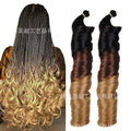 wig french long curly hair loose wave crochet hair single tube large curl spiral curl 24inch
