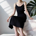 French Pleated Camisole Long Dress, Drape Lazy Style