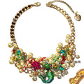 New Heavy-Duty Vintage Breeze Necklace Full Diamond Beauty Fish Ocean Motif Necklace Fashionable Elegant Collarbone Necklace Accessory