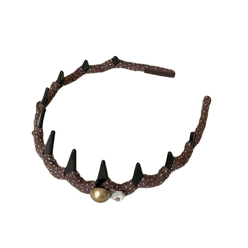 Korean Rhinestone Fabric Wrapped Headband - view 5
