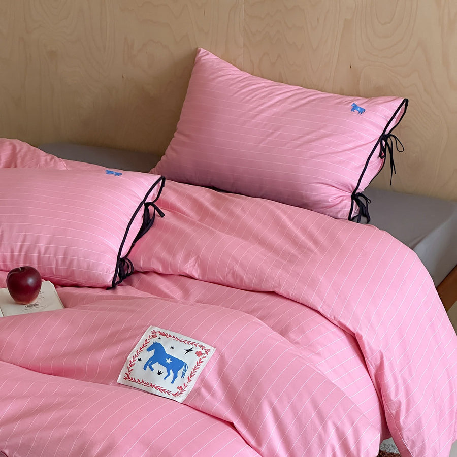 Weave Dream Klein Blue Cotton 4-Piece Bedding Set - view 3