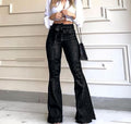 Tie-Front High Waist Flared Wide Leg Pants + Pants