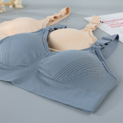 定制上开扣大胸哺乳文胸女大罩杯聚拢防下垂收副乳孕妇内衣薄款