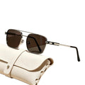 Pair Bridge Men Sunglasses Driving Sun-Proof Trendy Outing Metal Sunglasses Cool Versatile Personality Fashionable Sunglasses
