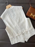 Korean K-Pop Wide Leg Pants + Vest 2-Piece Set