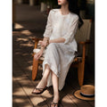 Summer Embroidered Crew Neck Beaded Sequin Heavy Skirt + Top Set