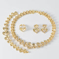 New Import Premium Light Luxury Bracelet Super Sparkle Full Diamond Heart-Shaped Spliced Western Fashionable Women Accessory Set