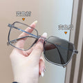 2055 Light-Changing Reading Glasses Unisex Korean Big Frame Plano Frame Older Adults One Turn Grey Blue-Light Glasses