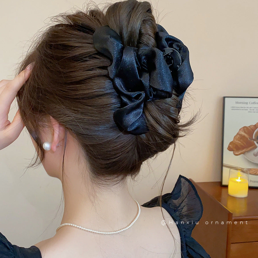 French Satin Fabric Hair Claw Clip - view 3