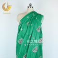Women's Mesh Embroidered Saree 2026 - Green
