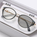 Light Feel Photochromic Prescription Glasses Ultra-Light Korean Style Brightening Eye Frame Overseas With Rx Big Frame Face-Slimming Prescription Sunglasses