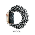 For apple iwatch Watch Band Overseas Striped Plaid Fresh Stretch Single Row Large Cord Apple Band