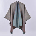 Women's Fall-Winter Ethnic Versatile Slit Plaid Shawl + Cape 2026 - Red