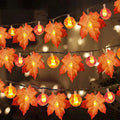 Thanksgiving Maple Leaf Light String LED Battery Box Colored Light String Garden Thanksgiving Harvest Festival Decorative Pumpkin Maple Leaf Light String