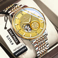 POEDAGAR Self-Winding Men Mechanical Watch Waterproof Glow Ultra Thin Mens Watch Live Export Bestseller Watch