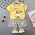 Women's Summer Cotton Short Sleeve Set 2026 | 2 Piece Outfit Set - Orange