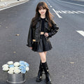 Girls' PU Leather Jacket